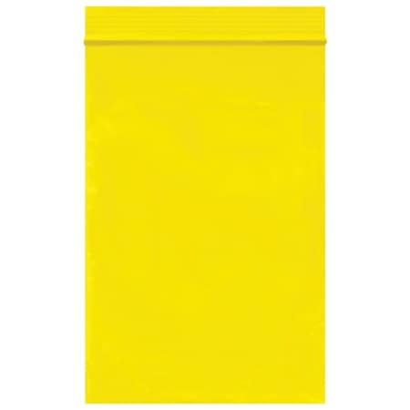 Bsc Preferred 4 x 6'' - 2 Mil Yellow Reclosable Poly Bags, 1000PK BUY03998173